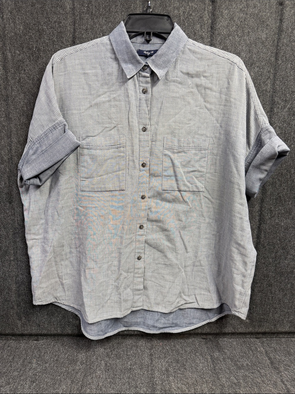 Madewell Blue-Striped Relaxed Button-Down Shirt